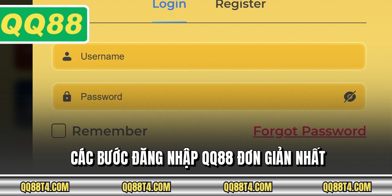 Các bước đăng nhập QQ88 đơn giản nhất